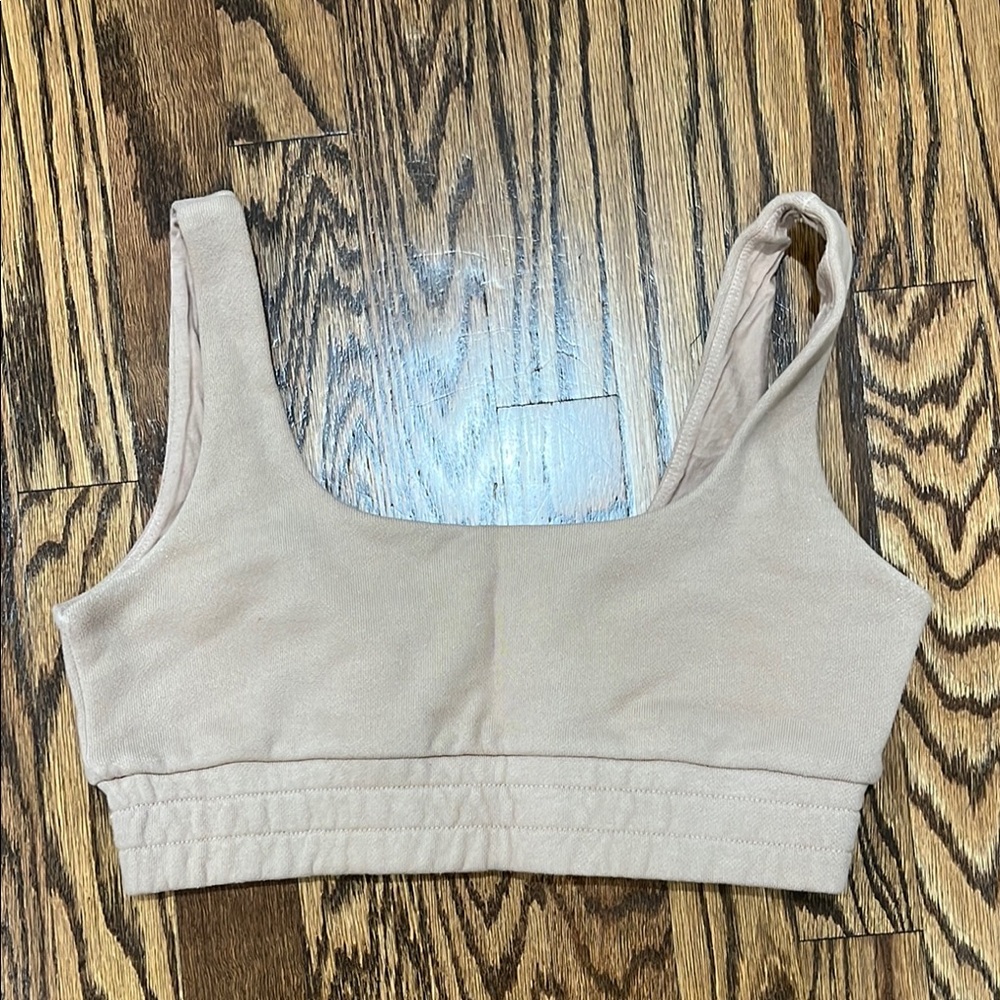 Beige Cropped Tank Top